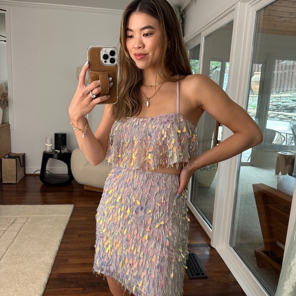 MAJORELLE Mallory Embellished Mini Skirt/Top Set - Picture 1 of 6